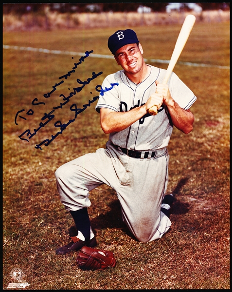 Duke Snider Autographed MLB Brooklyn Dodgers Color 8” x 10” Photo