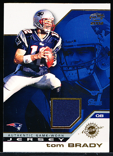 Lot Detail - 2002 Pacific Ftbl. “Game-Worn Jersey” #27 Tom Brady, Patriots