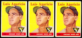 1958 T Bb- #85 Luis Aparicio, White Sox- 5 Cards