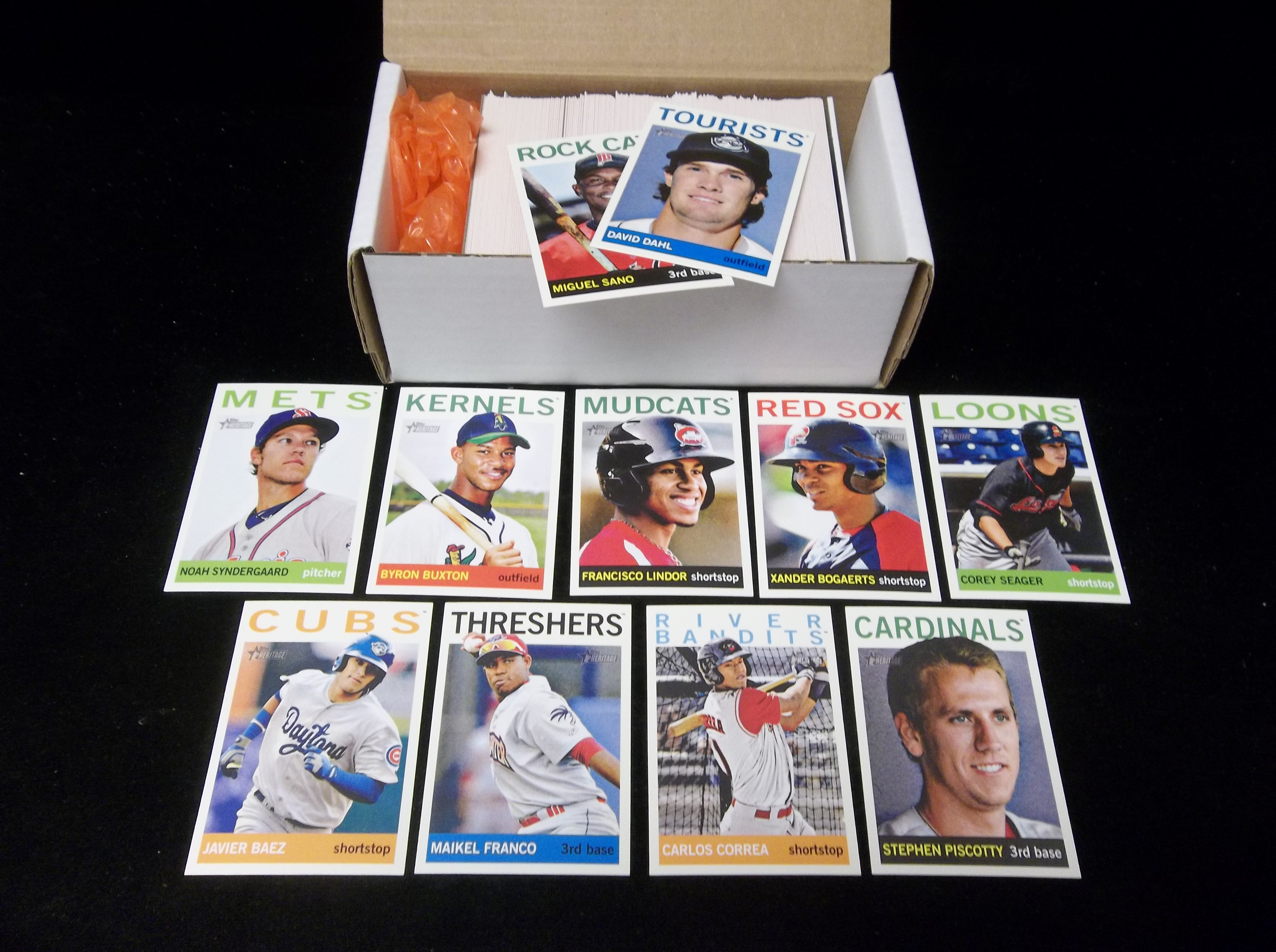 Lot Detail - 2013 Topps Heritage Bb Minors Near Base Set of 199/200 ...