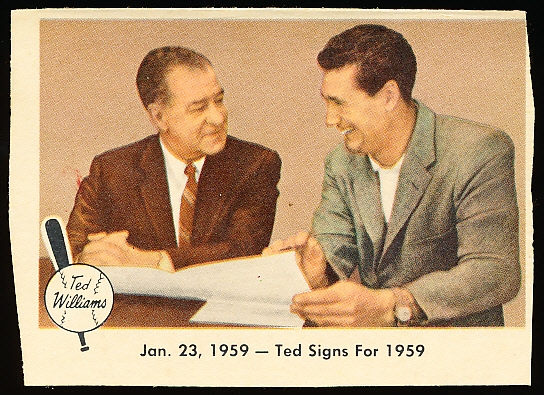 1959 Fleer Bb Ted Williams Bb- #68 Ted Signs