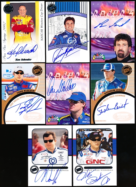 Clean-Up Lot of 8 Diff. NASCAR Certified Autograph Cards