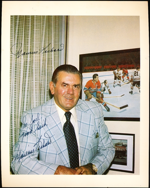 Maurice Richard Autographed Color 8” x 10” Hockey Photo