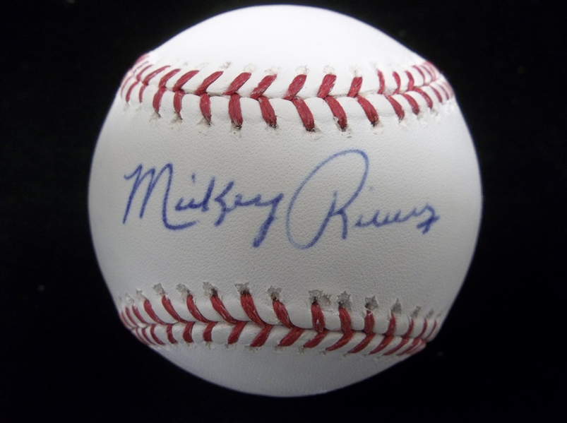 Mickey Rivers Autographed Official MLB (Selig Commissioner) Baseball