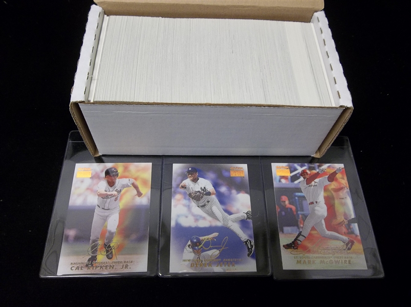 1999 Skybox Premium Baseball Complete Base (#1-300) Set with “Diamond Debuts” Insert Set of 15