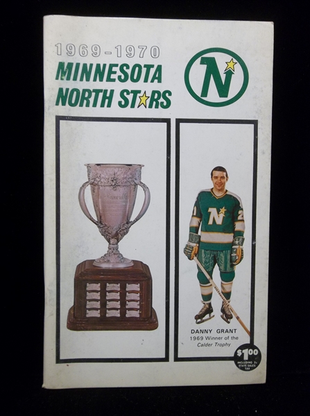 1969-70 Minnesota North Stars Hockey Media Guide- Danny Grant on Cover