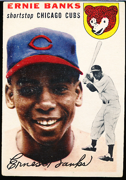 Lot Detail - 1954 Topps Baseball- #94 Ernie Banks, Cubs- Rookie!