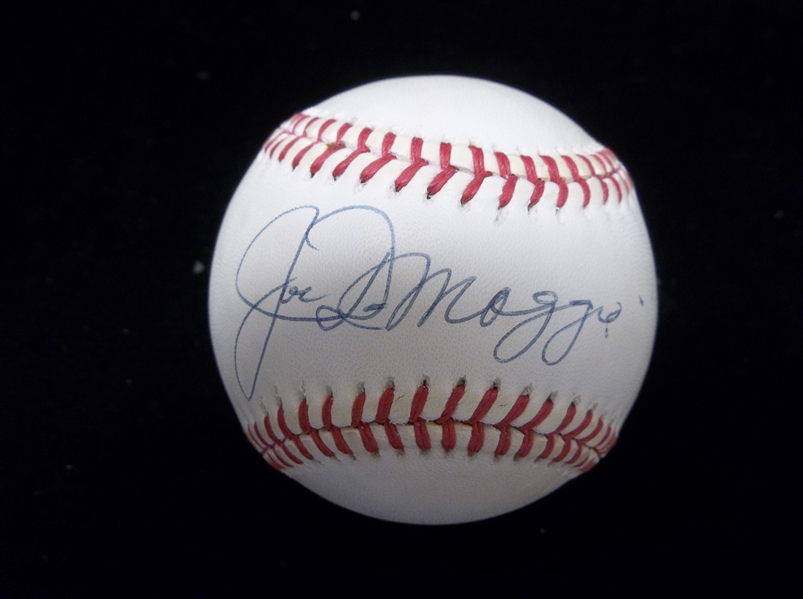 Joe DiMaggio Autographed Official AL Bobby Brown Baseball- SGC Certified