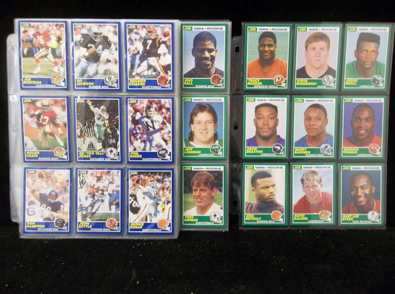 1989 Score Football Complete Set of 330 in Pages