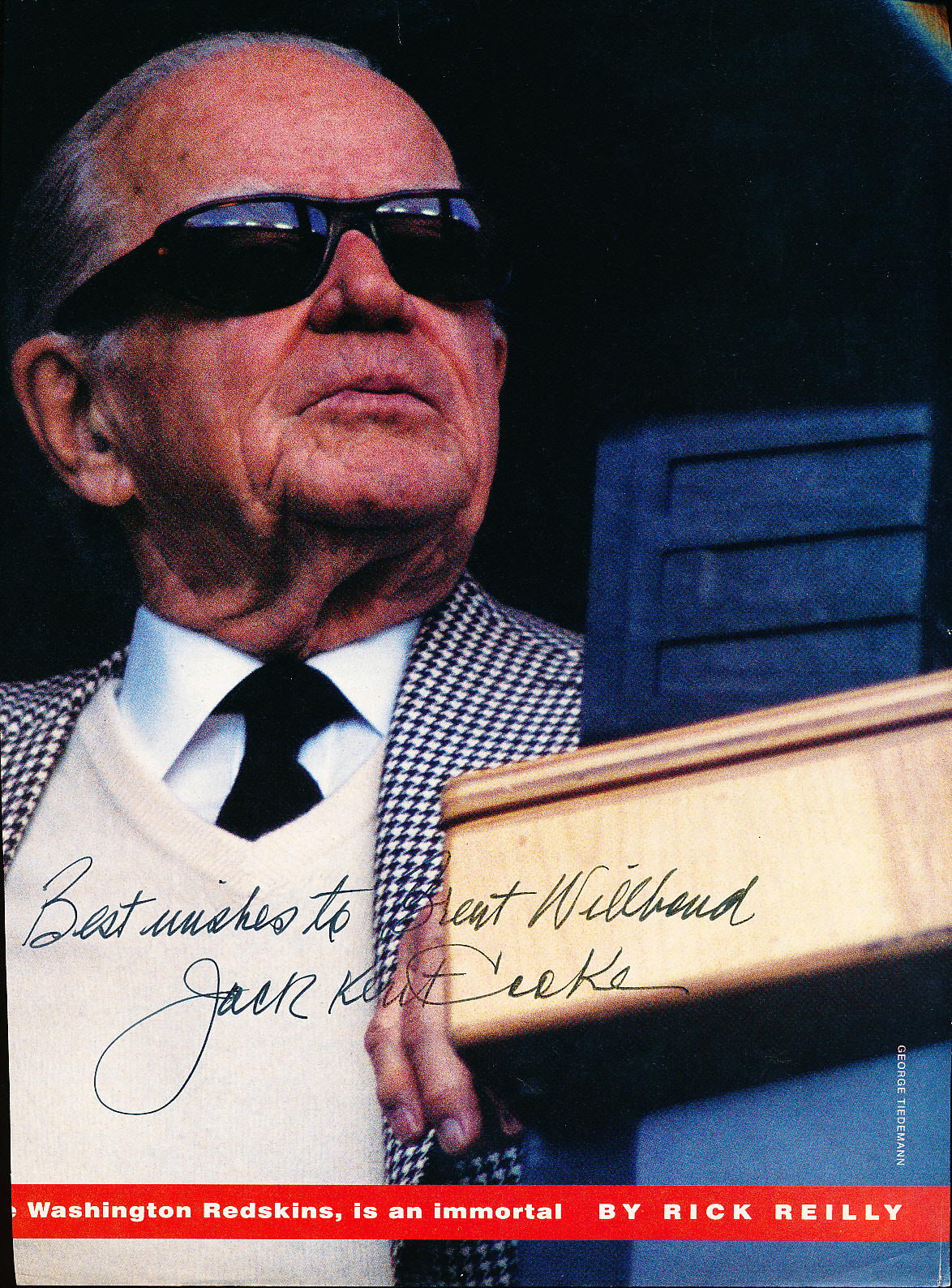 Lot Detail - Jack Kent Cooke Ftbl. Owner Autographed Color 7-¾” x 10-5/8”  Magazine Photo