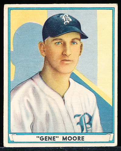 1941 Playball Bb- #25 Eugene Moore, Braves- Dated back.