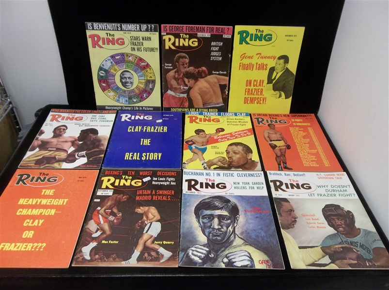 1970-72 The Ring Magazine- 10 Diff. Issues