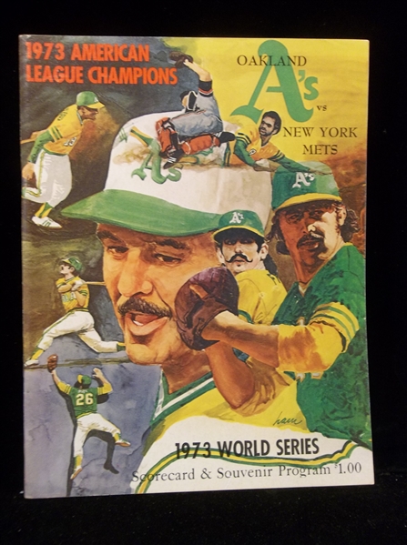 1973 World Series Baseball Program- N.Y. Mets @ Oakland A’s