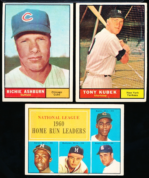 1961 Topps Bb- 3 Cards