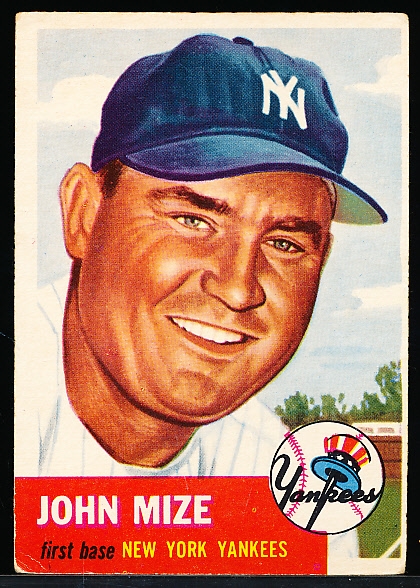 1953 Topps Bb- #77 Johnny Mize, Giants