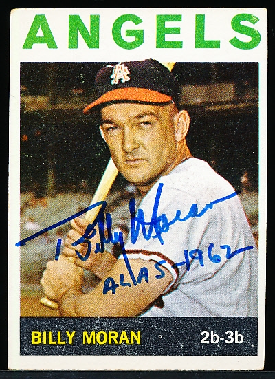 1964 Topps Bsbl. #333 Billy Moran, Angels- Autographed