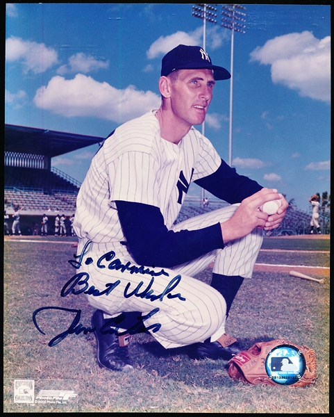 Jim Coates Autographed New York Yankees Bsbl. Color 8” x 10” Photo