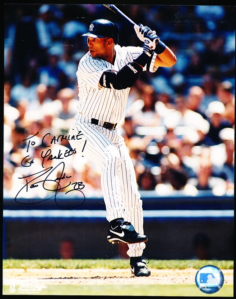 Dave Justice Autographed New York Yankees Bsbl. Color 8” x 10” Photo