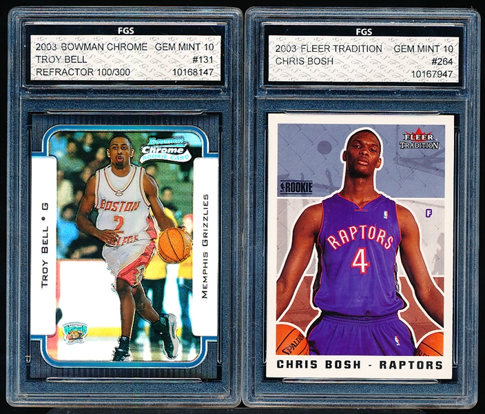 2003-04 FGS Graded Basketball Cards- 5 Diff.- FGS is Finest Grading Service