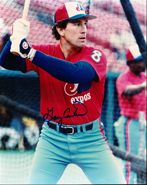 Gary Carter Autographed Montreal Expos Bsbl. Color 8” x 10” Photo