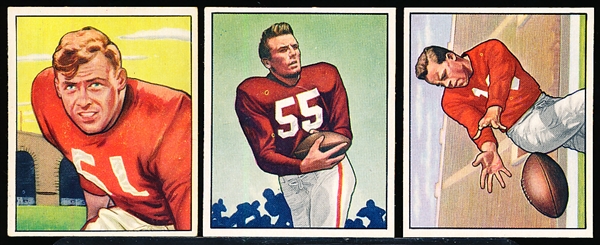 1950 Bowman Fb- San Francisco 49ers- 3 Diff.