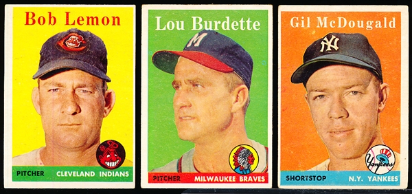 1958 Topps Bb- 3 Cards