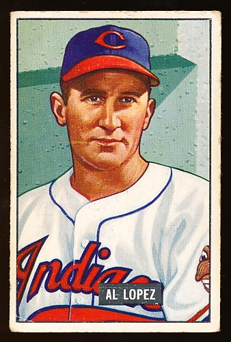 1951 Bowman Bb- Hi#- #295 Al Lopez, Indians