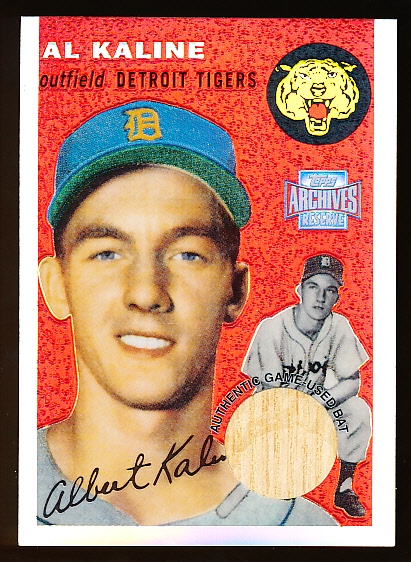 2001 Topps Archives Reserve Baseball- “Rookie Reprint Relics”- #ARR21 Al Kaline, Tigers (1954)