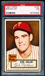 1952 Topps Baseball- #187 Bob Miller, Phillies- PSA NM 7 