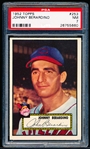 1952 Topps Baseball- #253 John Berardino, Indians- PSA NM 7
