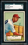 1952 Topps Baseball- #74 Andy Hansen, Phillies- SGC 60 (Ex 5)- black back.