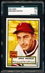 1952 Topps Baseball- #158 Eddie Waitkus, Phillies- SGC 70 (Ex+ 5.5)