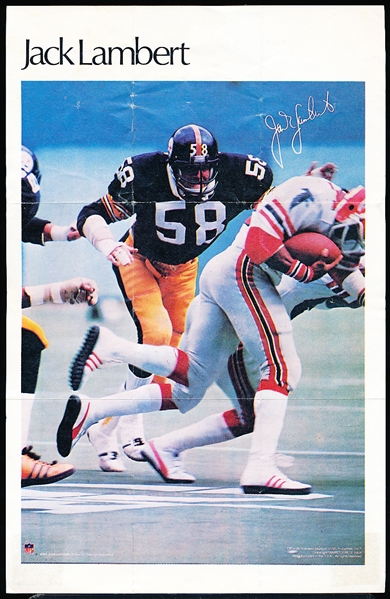 1978-79 Marketcom Test Mini-Posters Ftbl.- Jack Lambert SP, Steelers