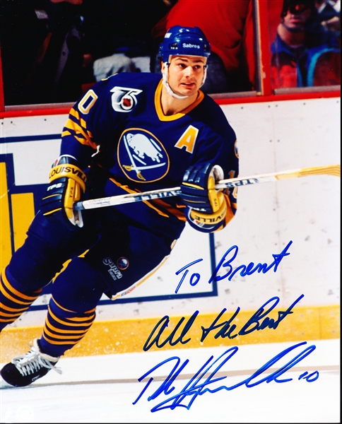 Dale Hawerchuk Autographed Buffalo Sabers Hockey 8” x 10” Color Photo- CAS Certified