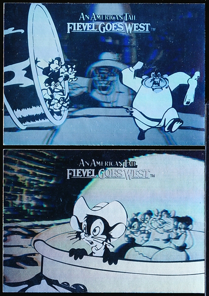 1991 Impel “An American Tail: Fievel Goes West” Hologram Inserts- 14 Asst. (1 Complete Set of 5)