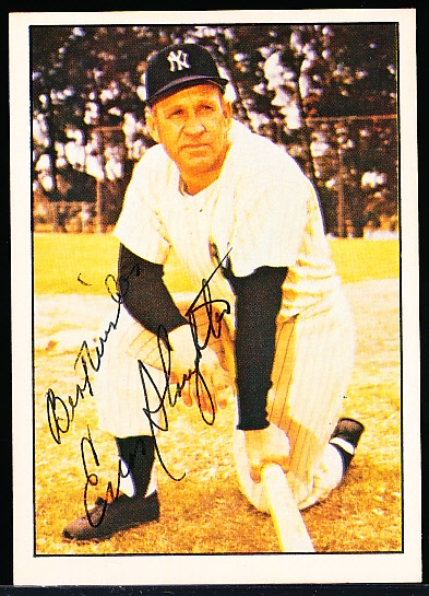 1979 TCMA Baseball History Series #240 Enos Slaughter, Yankees- Autographed