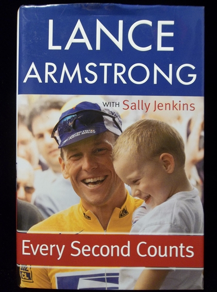 2003 Every Second Counts by Lance Armstrong with Sally Jenkins- Signed by Armstrong- SGC Certified