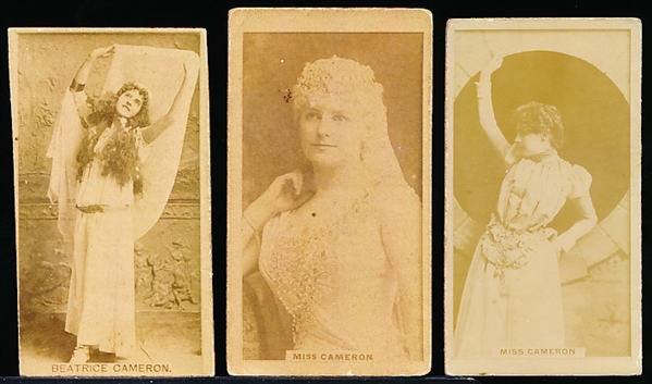 Late 1800’s Sweet Caporal Cigarette Actress/Model (N245) Cards- Ad Backs- 3 Diff.