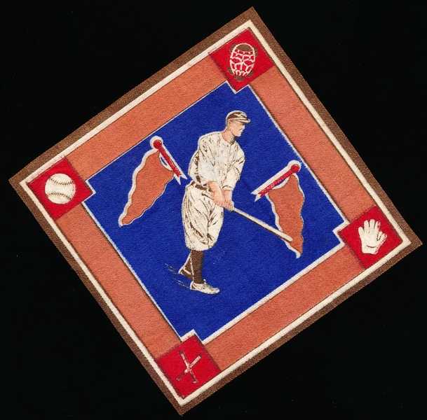 1914 B18 Baseball Blanket- Roger Peckinpaugh, New York AL- Blue Infield