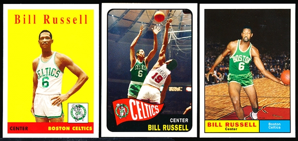 2007-08 Topps Bskbl. “Bill Russell”- 5 Diff. Cards