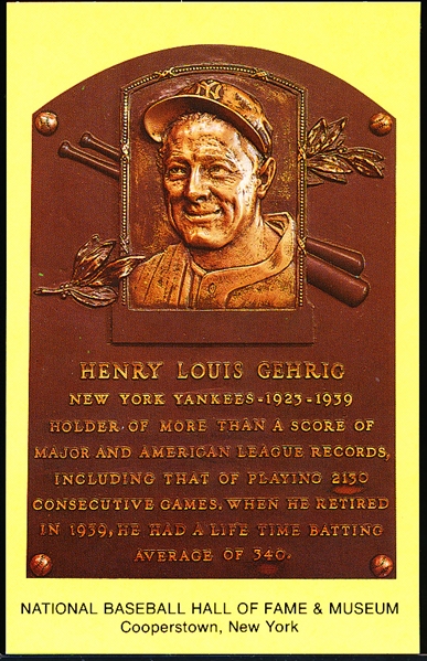 25 Diff. Unsigned Baseball Hall of Fame Postcard Gold Plaques