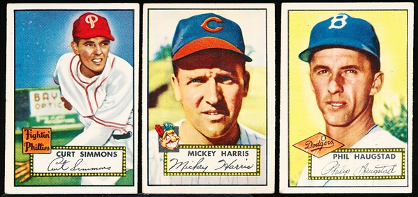 1952 Topps Baseball- 4 Diff