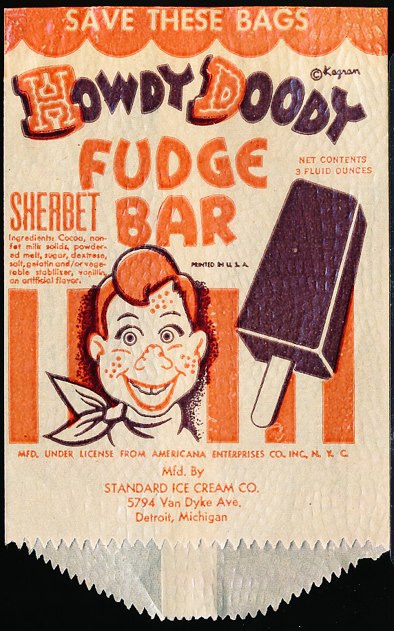 Lot Detail - 1952 Standard Ice Cream Co. Howdy Doody Fudge Bar Unused ...
