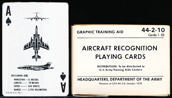 October 1979 “Aircraft Recognition Playing Cards” Sealed Deck