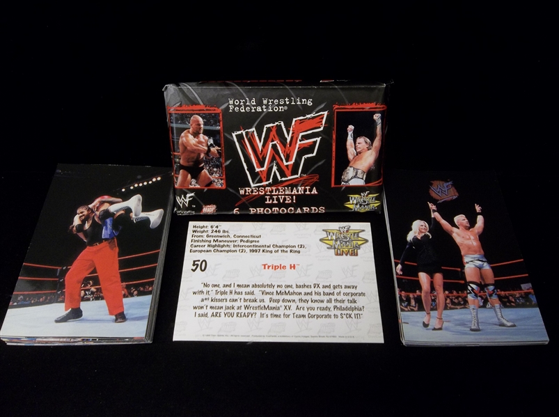 1999 DuoCards/ Titan Sports “WWF Wrestlemania Live” Complete Set of 54 Oversized Cards