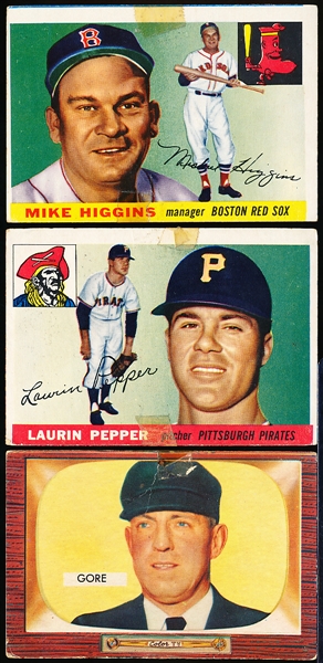 1955 Topps & 1955 Bowman Bb Lot- 1955 Topps- 11 cards