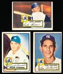 1952 Topps Baseball- 3 Diff NY Yankees