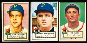 1952 Topps Baseball- 3 Diff Pitt. Pirates