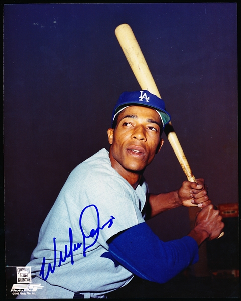 Willie Davis Autographed Los Angeles Dodgers MLB Color 8” x 10” Photo