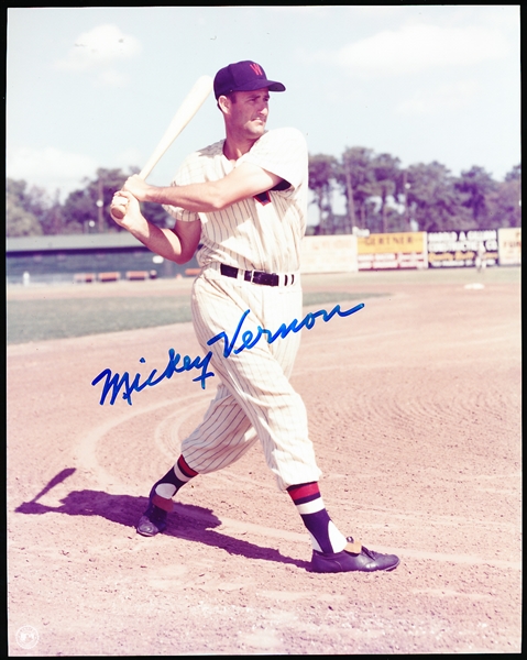 Mickey Vernon Autographed Washington Senators MLB Color 8” x 10” Photo